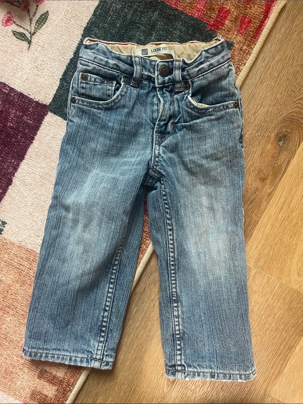 Vintage GAP Loose Fit Light Blue Denim Fleece-Lined Jeans